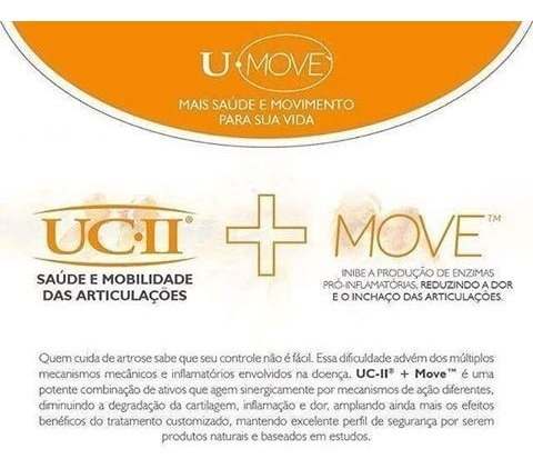 UC-II 40mg + MOVE 100mg ( Saúde das Articulações ) 